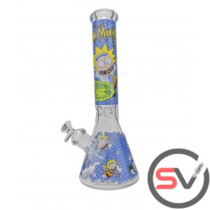 RICK AND MORTY GREEN BLOB GLASS BEAKER With ICE CATCHER 14inch